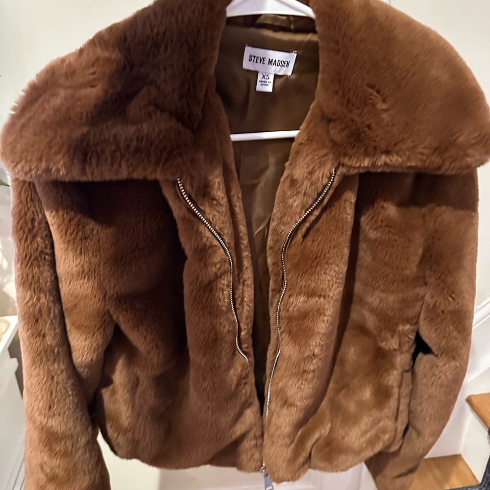 Steve Madden Women's Tan Teddy Jacket